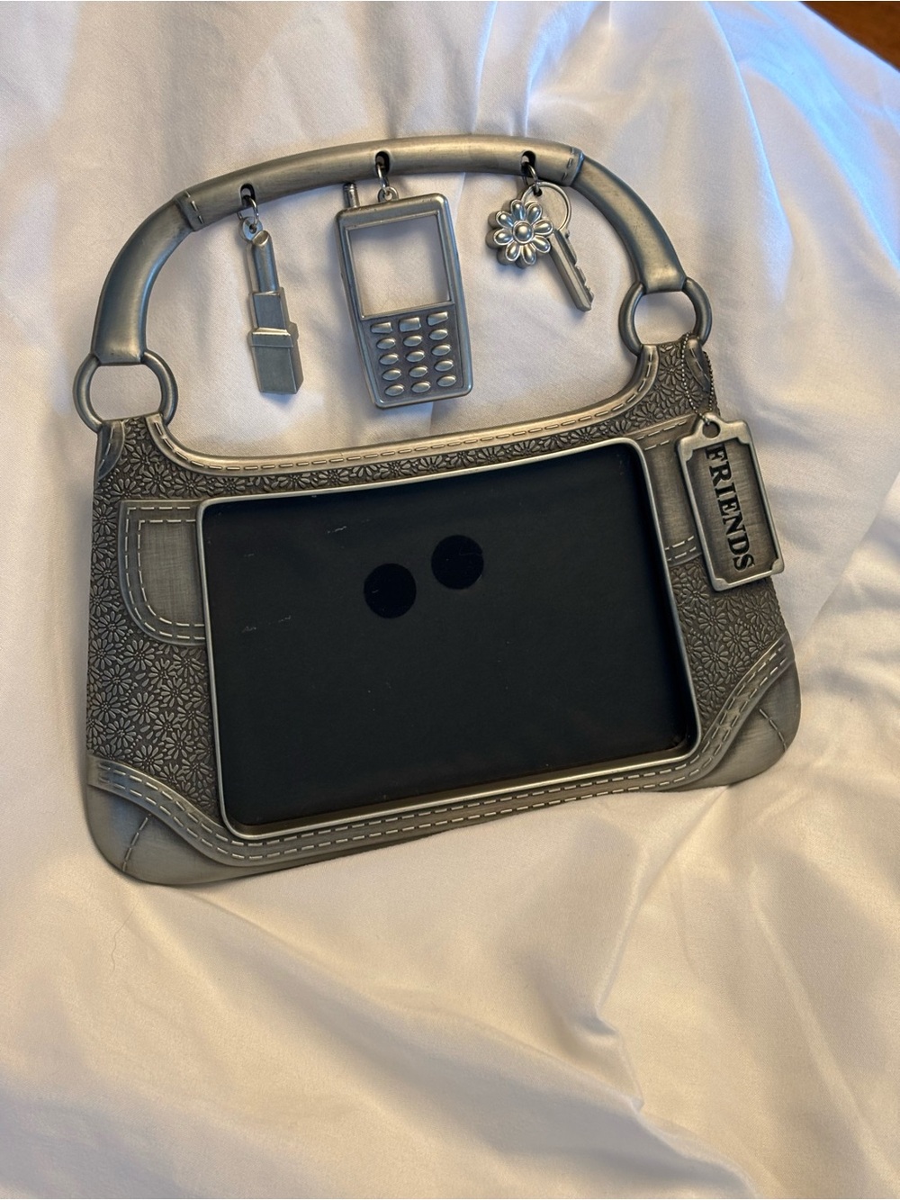 Friends Silver Handbag Photo Frame with Charms vintage y2k